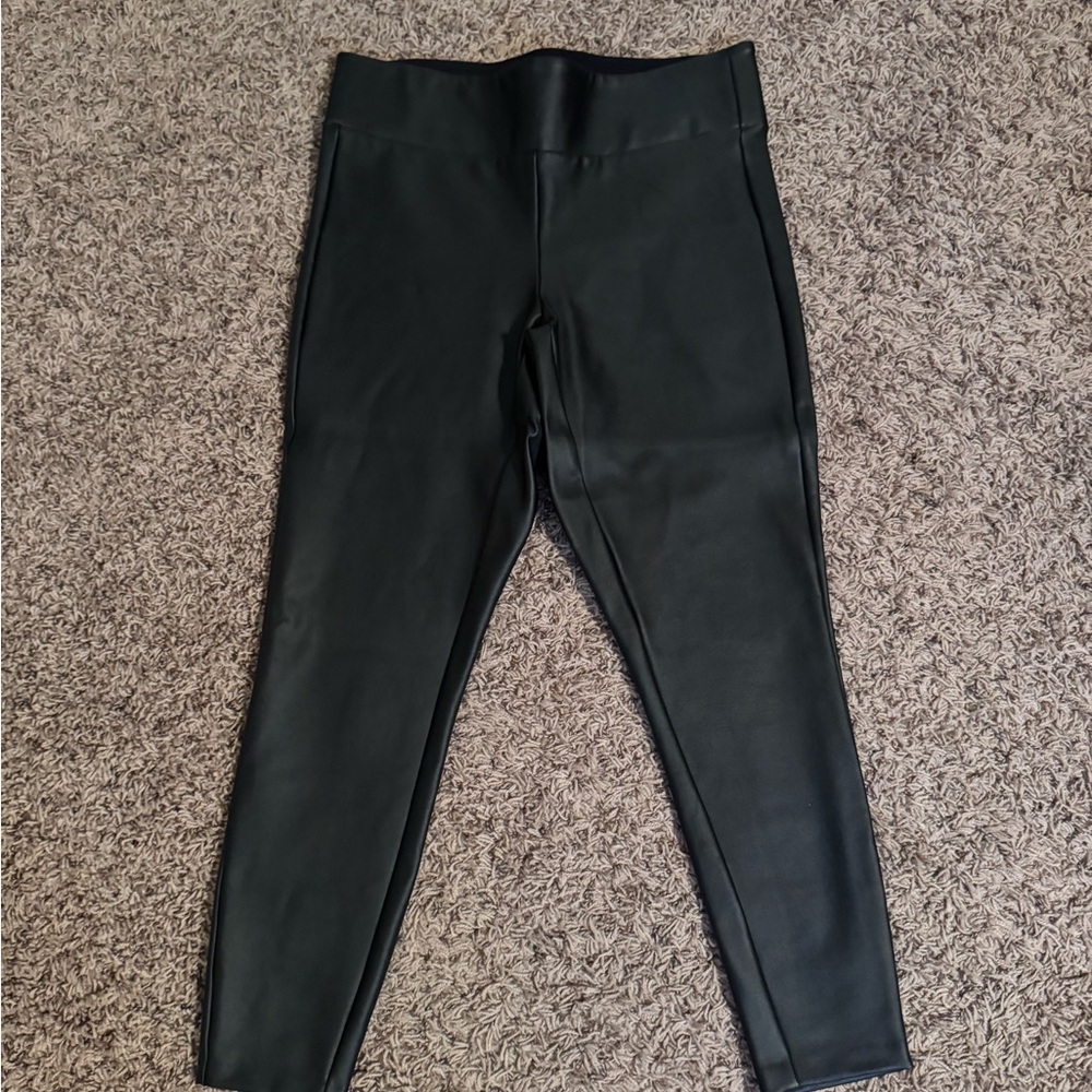 TORRID Black Faux Leather Leggings New condition.